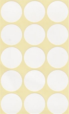 Etikett, köralakú, 25 mm átmérő, 60 etikett/csomag